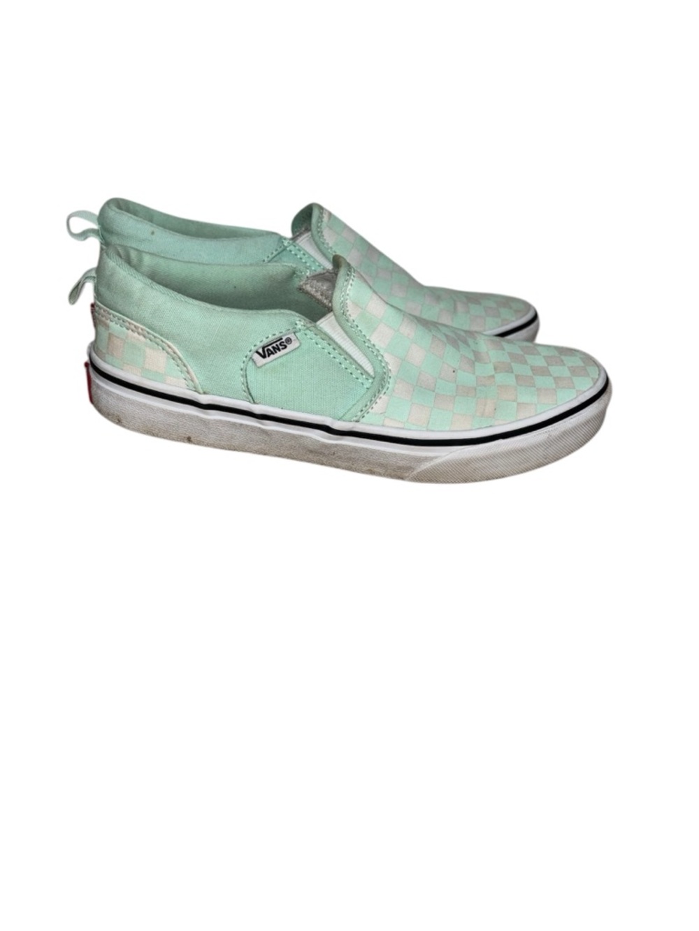 Vans Sz 5.5  Classic Slip-On Checkerboard Mint - Picture 3 of 5